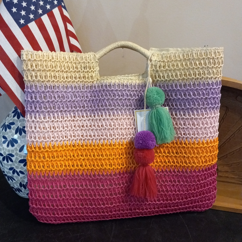 Shiraleah Raffia Beach Purse